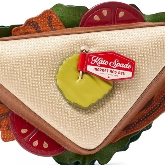 NWT KATE SPADE Glamwich Sandwich Embellished Micro Crossbody Bag Purse Novelty - Picture 3 of 6